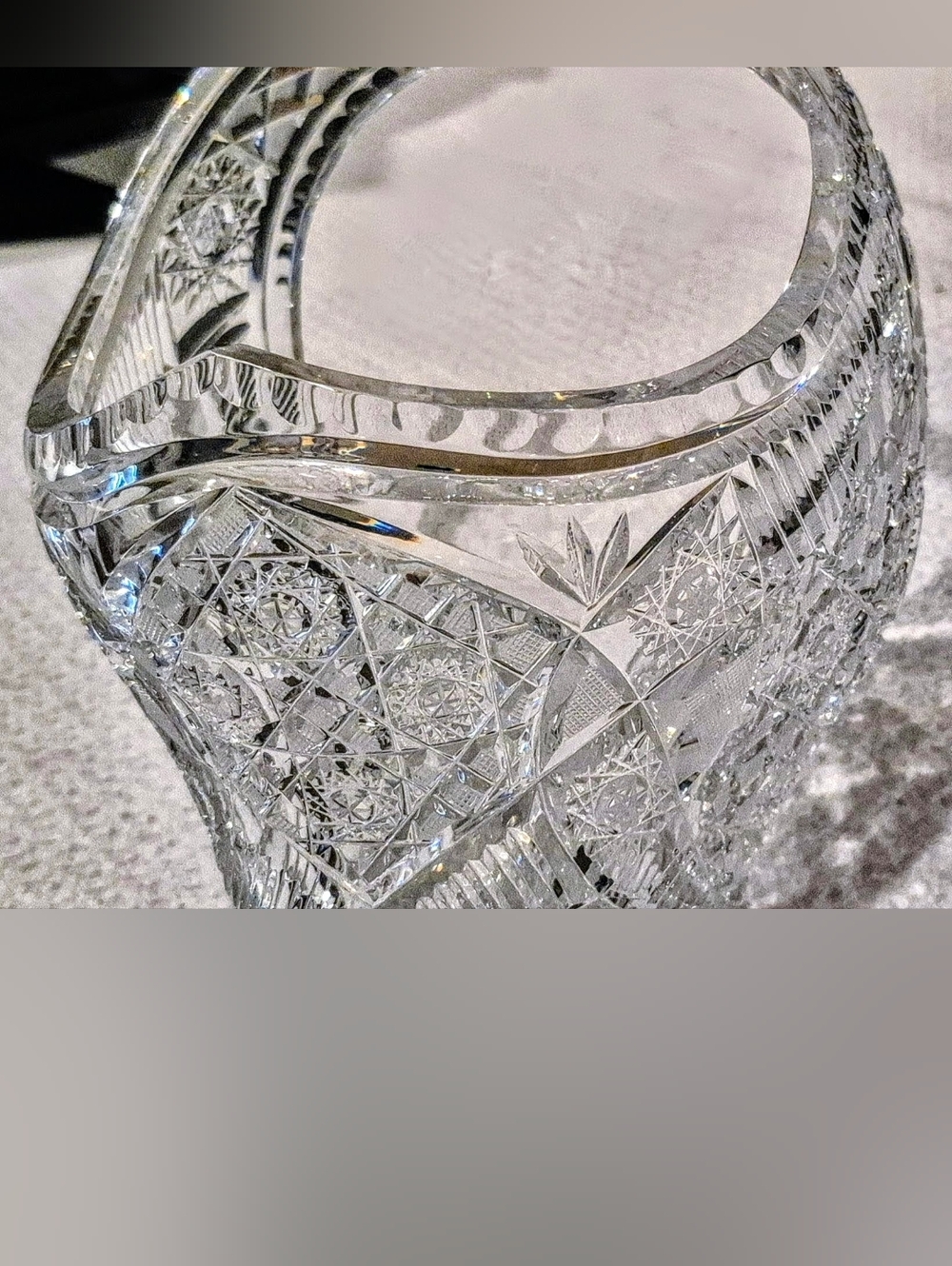 Bohemian CZECH Crystal Fruit Basket